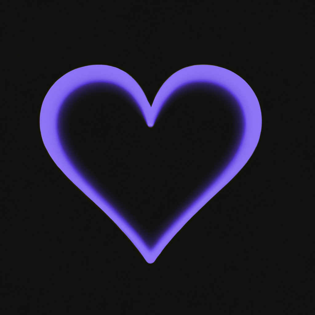 Ícono de corazón denotando cuidado